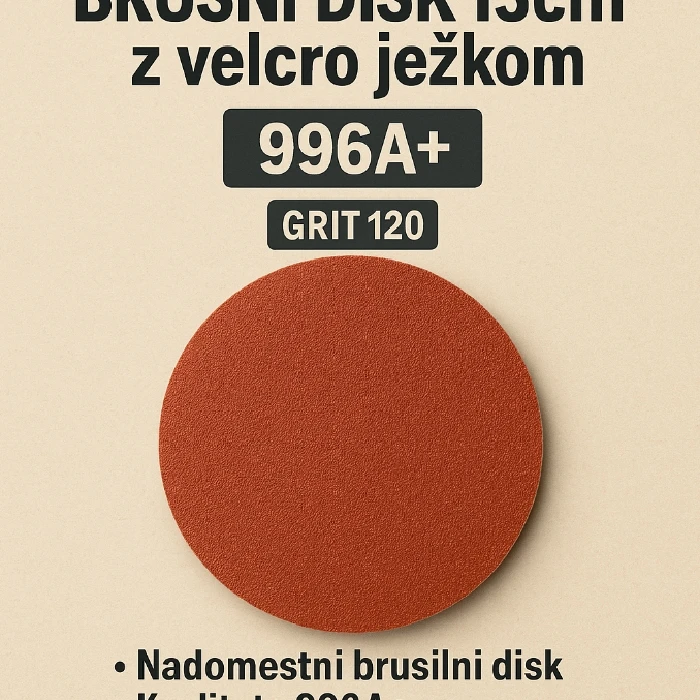 Brusni disk 15cm z velcro ježkom 996A  grit 120